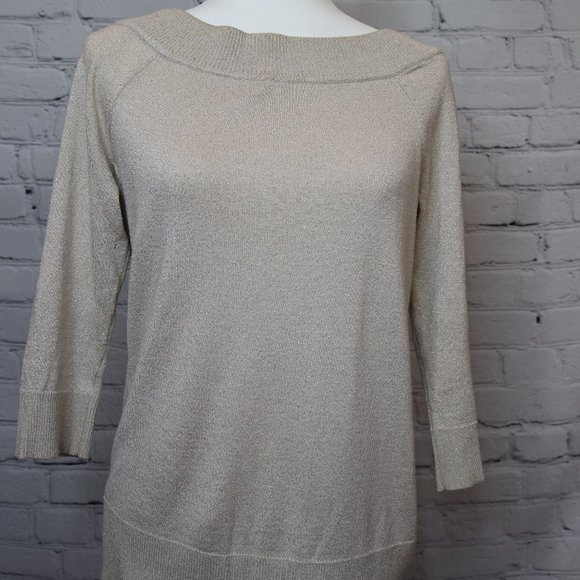 Tan and Gold Sophisticated Sweater - Picture 1 of 8